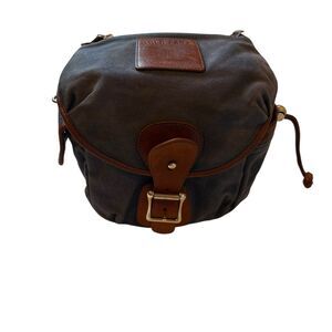 Hold Fast Explorer Lens Pouch Waxed Canvas And Leather Lens Bag Navy Blue